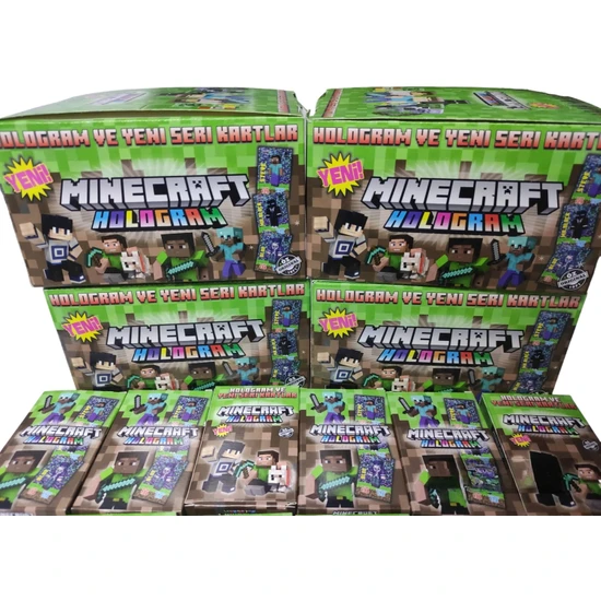Emrah Gültekin Hologramlı Yeni Seri Oyuncu Kartları Minecraft Karakterleri Oyun Kartları Yeni Seri Oyuncu Kartları