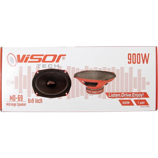 Vısor Tech  6x9 Oval Kapaklı Midrange 900 W