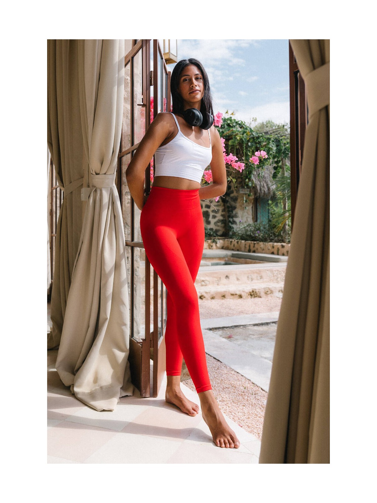 Jerf Gela Yüksek Bel, Esnek ve Toparlayıcı Spor Tayt Siyah - Görsel 4