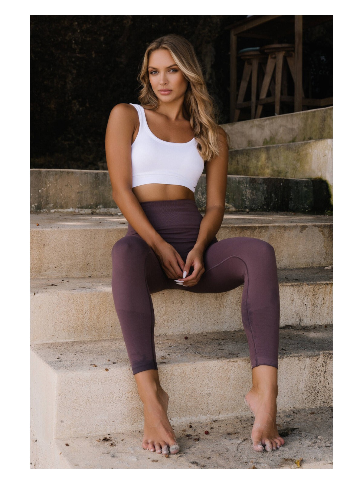 Jerf Gela Yüksek Bel, Esnek ve Toparlayıcı Spor Tayt Siyah - Görsel 6