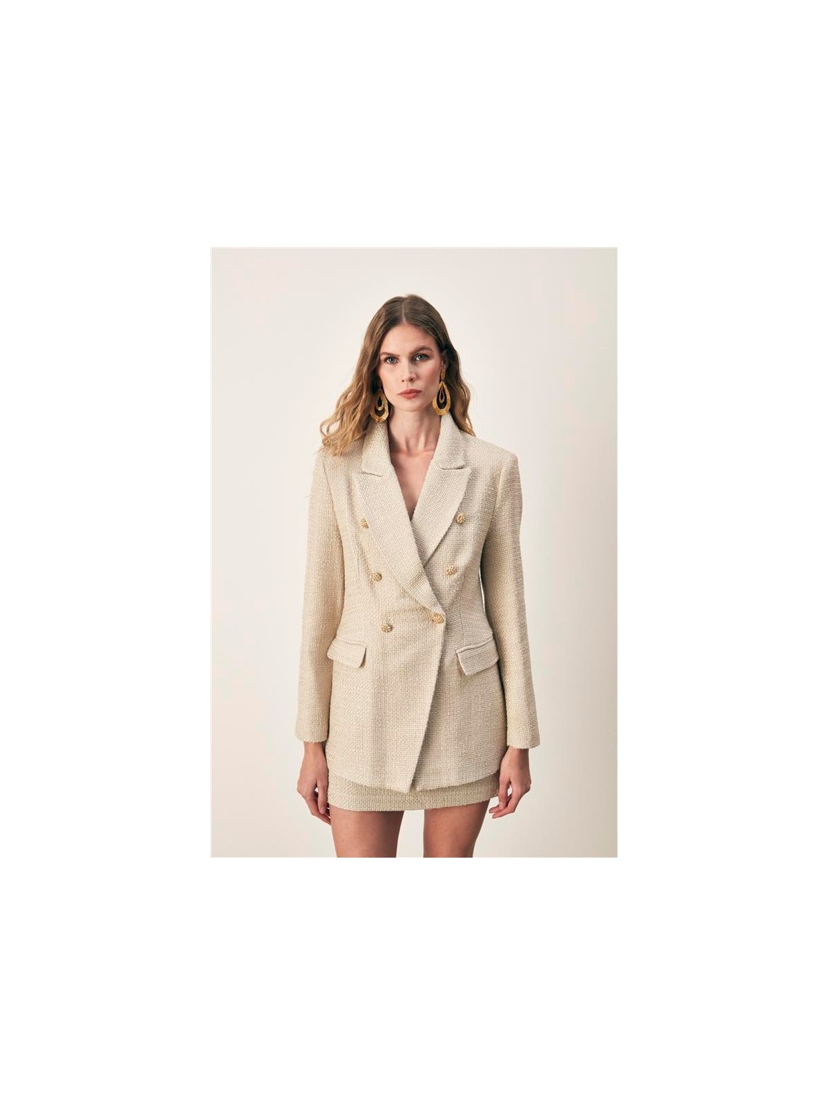 Sateen Düğme Detaylı Tüvit Ceket - Siyah - Görsel 4