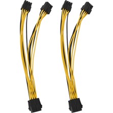 Hermoso Adet Cpu 8pin 1 Ila 2 Erkek 4+4pin Y Splitter Güç Kablosu 18AWG 20CM (Yurt Dışından)