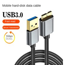 Hermoso Sabit Sürücü Harici Kablo USB Micro-B HDD Kablosu Veri Kablosu, 1m (Yurt Dışından)