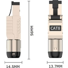 Hermoso Adet RJ45 Cat8 Ethernet Kablo Konnektörleri RJ45 Metal Alet 22AWG-24AWG (Yurt Dışından)