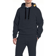 Replay Erkek Siyah Kapüşonlu Sweatshirt