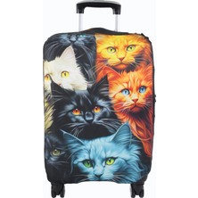 My Saraciye 86 Kedi Çete Valiz Bavul Kılıfı Kedi Çete 86