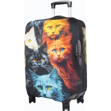My Saraciye 86 Kedi Çete Valiz Bavul Kılıfı Kedi Çete 86