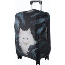 My Saraciye 85 Kedi Kara Tüy Valiz Bavul Kılıfı Kedi Kara Tüy 85