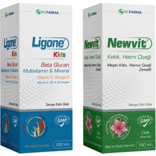 Newdrog Ligone Kids Multivitamin Şurup 150 ml + Newvit Kekik Hatmi Şurup - yeni ambalajında