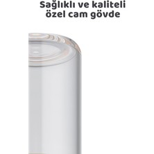 Tkk 400ML Rahat Içim Silikon Gövde Kilitlenebilir Kapaklı Cam Matarası