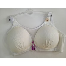 F.K. Içgiyim Önü Tül Detaylı Toparlayıcı Sütyen-Beyaz