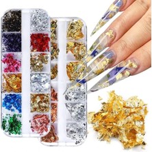 Daisy Nail Art Kırık Folyo Süsleme (12'li)