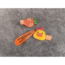 HD Marketim Toka Sevimli Ördek Meyveli Kız Çocuk Toka Taç Saç Aksesuar