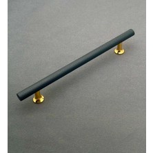 Koldoor Koldoormobilya Dolap Kulpu Mutfak Çekmece Kulpu Çizgili Dal Siyah Gold 160 mm ( 16CM ) 2 Adet