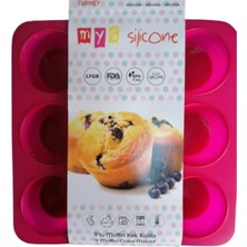 MYS Silicone Medy Silikon Muffin Kek Kalıbı 9'lı