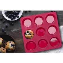 MYS Silicone Medy Silikon Muffin Kek Kalıbı 9'lı