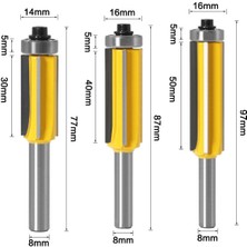 Pandoraplanet 1/3 Adet 8mm Shank 4-Blade Düzeltici Yönlendirici Bit Ağaç Işleme Freze Kesici Aracı (Yurt Dışından)