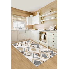 Life Decortiva Dijital Baskı Makinede Yıkanabilir Kaymaz Taban Leke Tutmaz Mutfak Halısı  Salon Halısı ve Yolluk