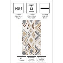 Life Decortiva Dijital Baskı Makinede Yıkanabilir Kaymaz Taban Leke Tutmaz Mutfak Halısı  Salon Halısı ve Yolluk