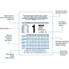 Fazilet Neşriyat 2024 Fazilet Duvar Takvimi Yurtiçi 7 Bölge Kartonlu Yapraklı Takvim