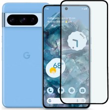 Microcase Google Pixel 8 Tam Kaplayan Çerçeveli Tempered Ekran Koruyucu - AL3276