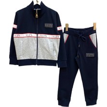 Little Tortoise Fermuarlı Lacivert Erkek Çocuk Eşofman Takımı