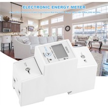 Betty Becky Din Raylı Tek Fazlı Wattmetre Güç Tüketimi Watt Elektronik Enerji Ölçer Kwh 5-80A 230V Ac 50Hz Sıfırlama Fonksiyonlu (Yurt Dışından)