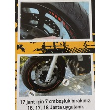 Çelik Auto Motosiklet Jant Şeridi Motosiklet Honda Yamaha Uyumlu Sağ-Sol/ön-Arka Clk-99