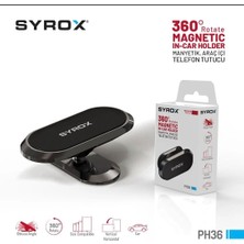 Syrox PH36 Araç içi Telefon Tutucu Manyetik Güçlü Mıknatıslı