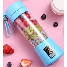 Knittingtr Taşınabilir Şarjlı El Blender Shaker Smootie Hızlı Bebek Maması Hazırlama Aleti 6 Bıçaklı Mavi