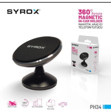 Syrox PH34 Araç içi Telefon Tutucu Manyetik Güçlü Mıknatıslı