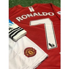 BySportakus Manchester United 2007 Şampiyonlar Ligi Finali Cristiano Ronaldo Çocuk Forması Şort Çorap 3'lü Set