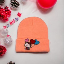 Morinna Kız Çocuk Hello Kitty Işlemeli Turuncu Bere