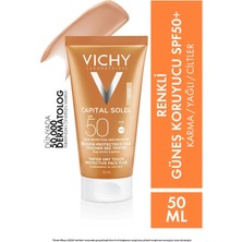Vichy Ideal Soleil Karma ve Yağlı Cilt SPF50 Renkli Güneş Koruyucu Emülsiyon 50ML