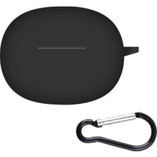 Nanospace Realme Buds T100 ile Uyumlu Tam Koruma Kancalı Silikon Kılıf (Ürün Kulaklık Değildir )