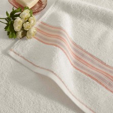 Taç Border Pamuk Tekli Banyo Havlusu Krem