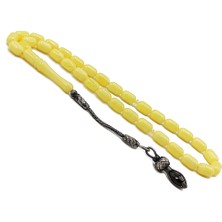 Vip Kehribar 1000 Ayar Gümüş Trabzon Kazaziye Beyrut Damla Kehribar Tesbih 7*11 mm Kapsül Kesim Tespih