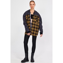 Alexander Gardi Kapüşonlu Düğmeli Oversize Oduncu Sweatshirt (E22-61501)