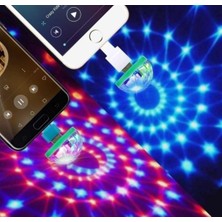 Karva Sese Duyarlı Mini Sihirli Disko Topu 4W LED USB Iphone Mikrofon Uyumlu