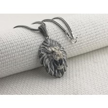 Takıhan Kükreyen Aslan Üç Boyut Tasarımlı 925 Ayar Gümüş Kolye