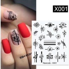 Tırnakmania Su Transferli Nail Art Sticker X001 (49831-1)