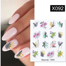 Tırnakmania Su Transferli Nail Art Sticker X092 (52340-12)