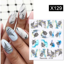 Tırnakmania Su Transferli Nail Art Sticker X129 (53622-5)