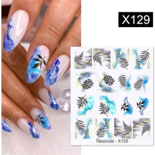 Tırnakmania Su Transferli Nail Art Sticker X129 (53622-5)