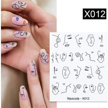 Tırnakmania Su Transferli Nail Art Sticker X012 (49831-12)