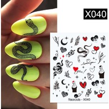 Tırnakmania Su Transferli Nail Art Sticker X040 (49831-40)