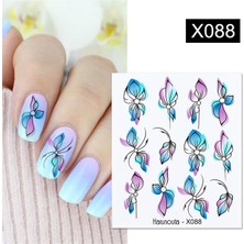 Tırnakmania Su Transferli Nail Art Sticker X088 (52340-8)