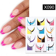 Tırnakmania Su Transferli Nail Art Sticker X090 (52340-10)