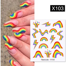 Tırnakmania Su Transferli Nail Art Sticker X103 (53013-3)