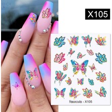 Tırnakmania Su Transferli Nail Art Sticker X105 (53013-5)